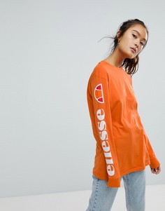 Лонгслив с принтом на рукавах Ellesse - Оранжевый