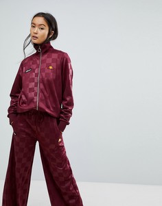 Спортивный топ в клетку на молнии Ellesse - Красный