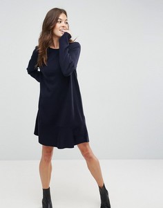 Платье с оборками ASOS - Темно-синий