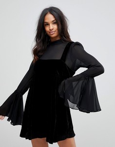 Платье мини Free People - Черный