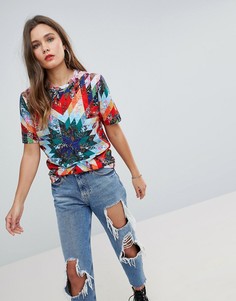 Футболка с принтом Love Moschino Kaleidoscope - Мульти