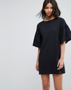 Платье А-силуэта с расклешенными рукавами Vero Moda - Черный