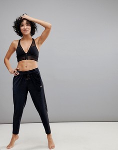 Черные бархатные брюки для занятий йогой Puma - Черный