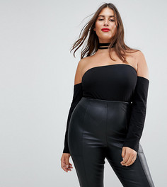Боди с чокером ASOS CURVE - Черный