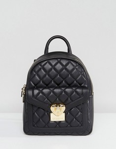 Стеганый рюкзак Love Moschino - Черный