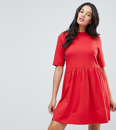 Свободное хлопковое платье мини ASOS TALL - Красный
