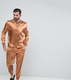 Атласная пижама ASOS - Оранжевый
