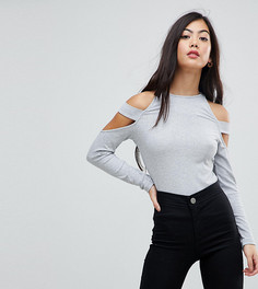 Топ с высоким воротником ASOS PETITE - Серый