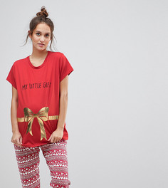 Футболка с вышивкой ASOS MATERNITY CHRISTMAS - Красный