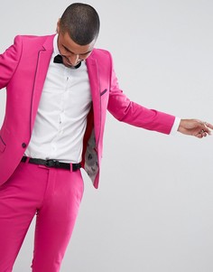 Супероблегающий атласный пиджак с добавлением хлопка Noose &amp; Monkey - Розовый
