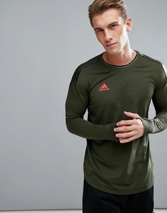 Зеленый лонгслив adidas Tango Football CD0980 - Зеленый