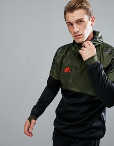 Зеленая ветровка на молнии 1/4 adidas Tango Football CD0996 - Зеленый