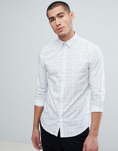 Приталенная рубашка с принтом Jack &amp; Jones Premium - Белый