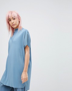 Плиссированный топ от комплекта Weekday - Синий