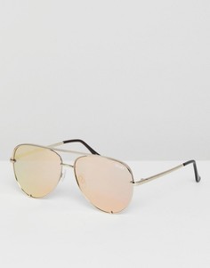 Солнцезащитные очки-авиаторы с зеркальными стеклами Quay Australia X Desi - Золотой