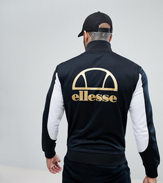 Спортивная куртка с логотипом металлик на спине Ellesse - Черный
