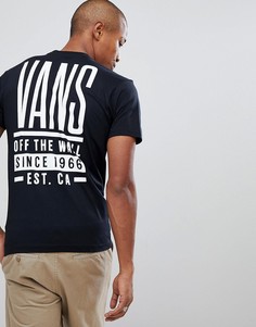 Черная футболка с принтом на спине Vans VA36UBBLK - Черный