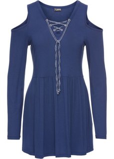 Футболка с прорезями (темно-синий) Bonprix