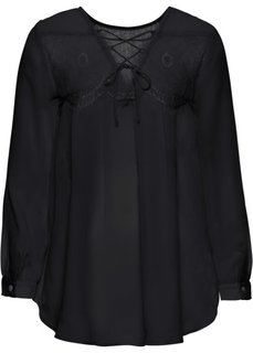 Блузка с красивым решением спинки (черный) Bonprix