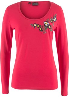 Футболка с вышивкой (красный) Bonprix