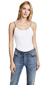 Alexander Wang Ribbed Tank with Chain Straps