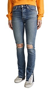 Cotton Citizen The High Rise Split Skinny Jeans