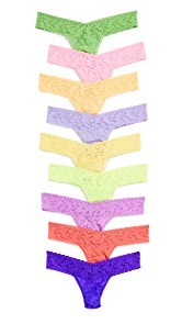 Hanky Panky Rosebud 9 Pack of Thong Panties