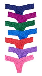 Hanky Panky 7 Pack of Thong Panties
