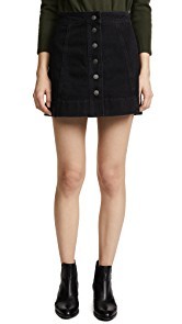 Madewell Denim Button Front Miniskirt