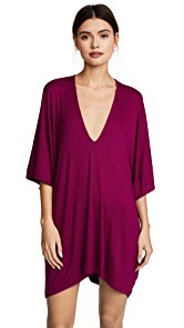 Riller &amp; Fount Lola Ribbed Caftan Mini Dress