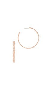 Shay 18k Gold Essential Pavé Link Hoop Earrings