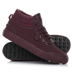 Кеды кроссовки зимние женские DC Evan Hi Wnt Maroon