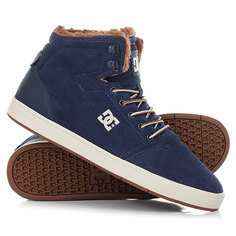 Кеды кроссовки зимние DC Crisis High Wnt Navy/Camel