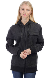 Толстовка классическая женская Billabong Quadrant Zip Up Black Heather