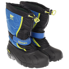 Ботинки для сноуборда детские Sorel Youth Flurry Black Super Blue