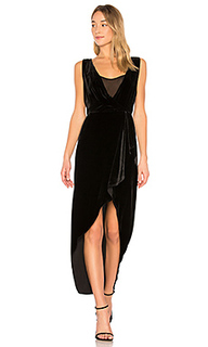 Ria asymmetrical wrap dress in black - BCBGMAXAZRIA