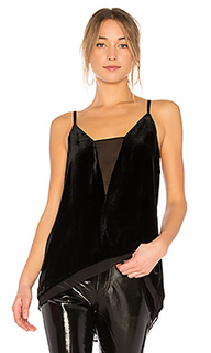 Lyssa tank top with asymmetrical hem in black - BCBGMAXAZRIA