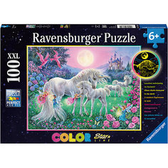 Пазл светящийся «Единороги в лунном свете» XXL 100 шт Ravensburger