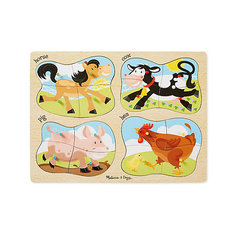 Набор напольных пазлов Melissa &amp; Doug "Ферма" 4 в 1