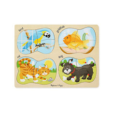 Набор напольных пазлов Melissa &amp; Doug "Домашние животные" 4 в 1