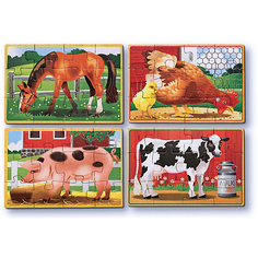 Набор пазлов Melissa &amp; Doug "Ферма" 4 в 1