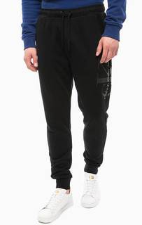 Хлопковые брюки с логотипом бренда Calvin Klein Jeans