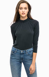 Серая футболка с вырезом на спине Calvin Klein Jeans