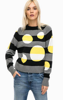 Хлопковый джемпер в полоску и горошек Diesel