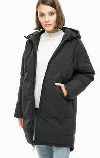 Черный пуховик с капюшоном Selected