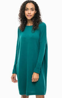 Бирюзовое платье-свитер с длинными рукавами United Colors of Benetton