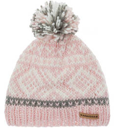 Розовая шапка с текстильным помпоном Canadian