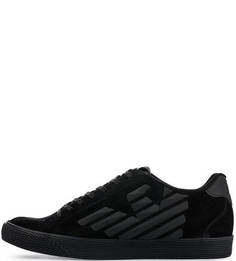 Замшевые кеды с объемными вставками EA7