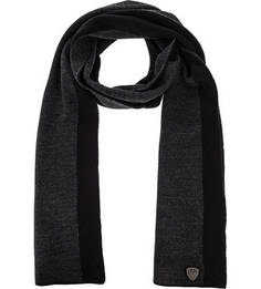 Серый трикотажный шарф с нашивкой EA7