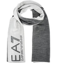 Трикотажный шарф с логотипом бренда EA7